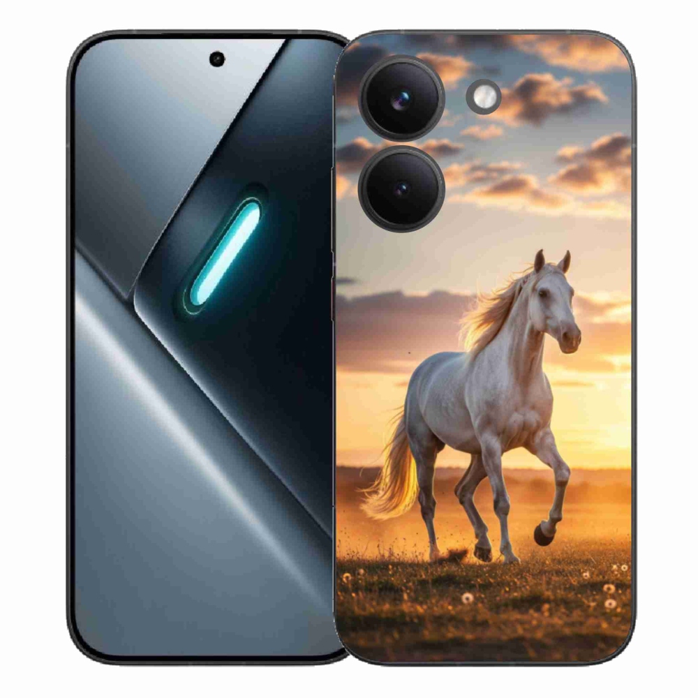 Gélový kryt mmCase na Xiaomi Poco X8 Pro - bežiaci biely kôň 2