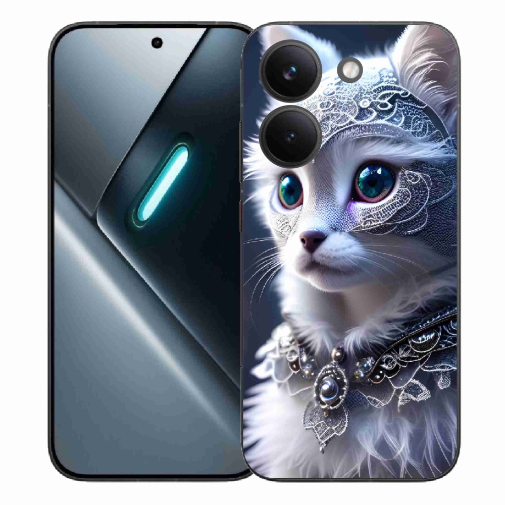 Gélový kryt mmCase na Xiaomi Poco X8 Pro - biela mačka