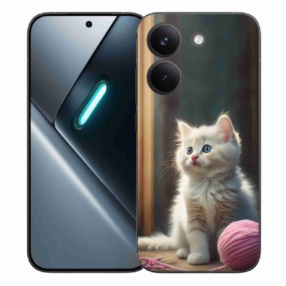 Gélový kryt mmCase na Xiaomi Poco X8 Pro - biele mačiatko 2