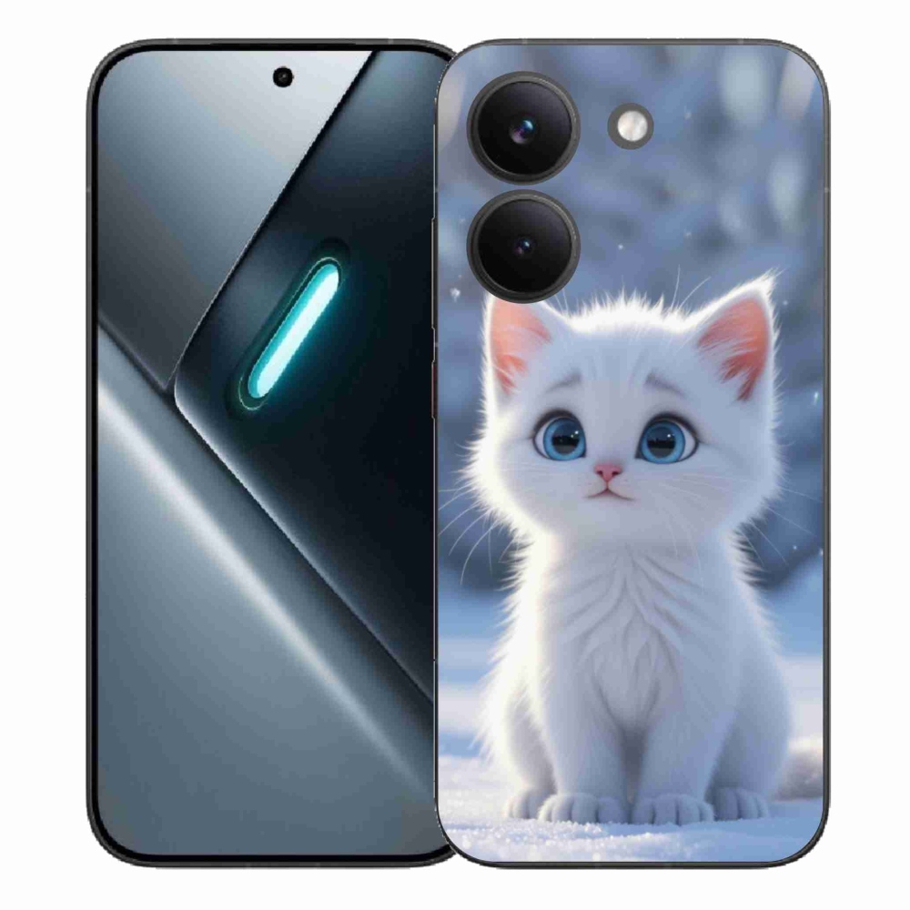 Gélový kryt mmCase na Xiaomi Poco X8 Pro - biele mačiatko 3