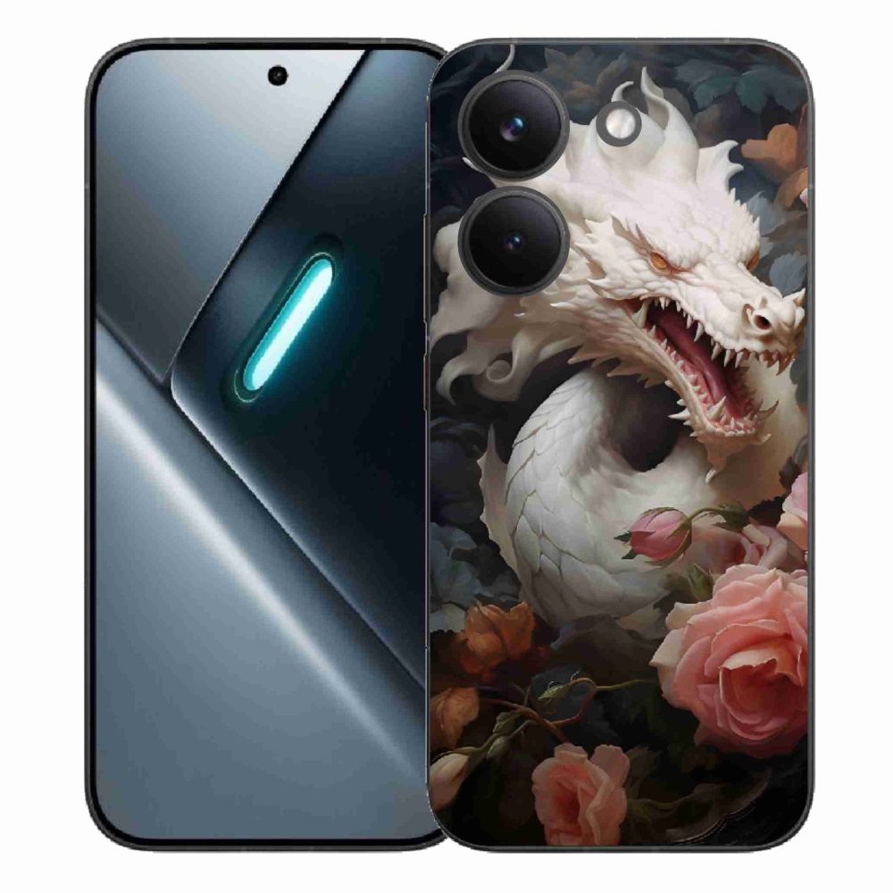 Gélový kryt mmCase na Xiaomi Poco X8 Pro - biely drak