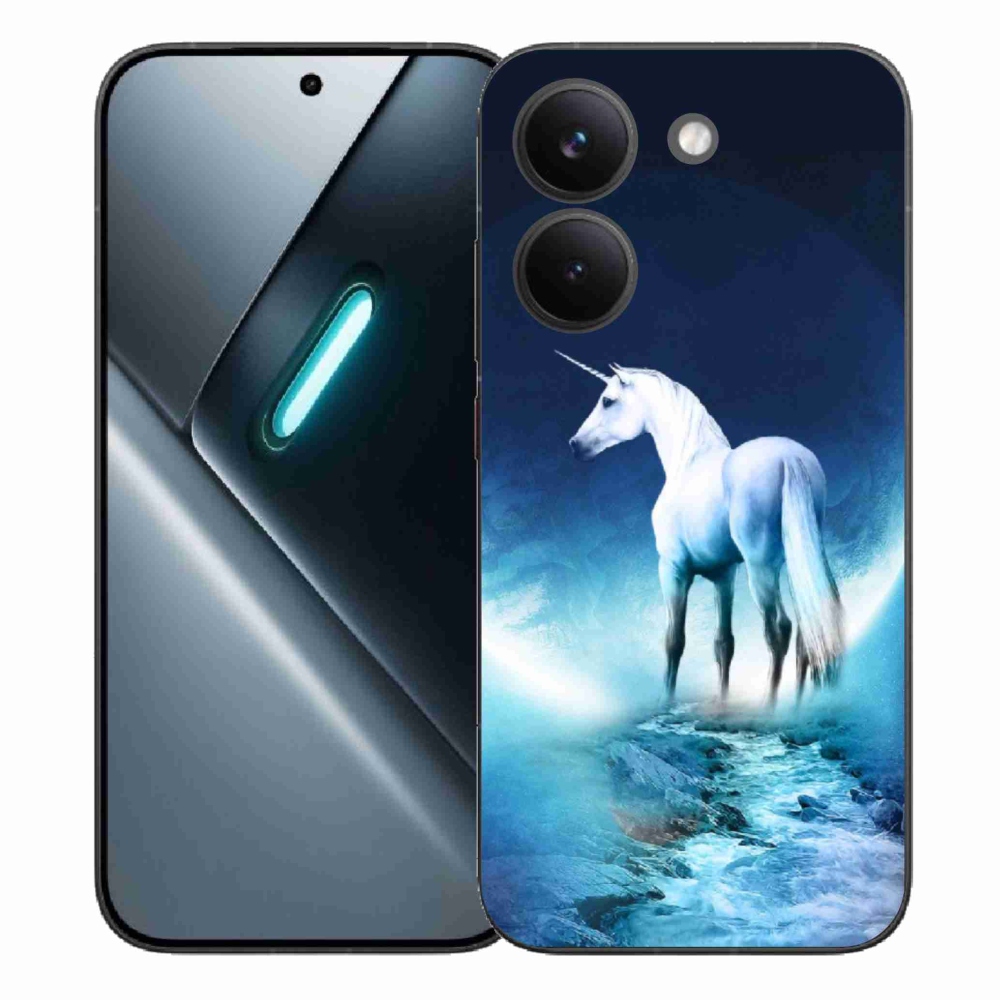 Gélový kryt mmCase na Xiaomi Poco X8 Pro - biely jednorožec