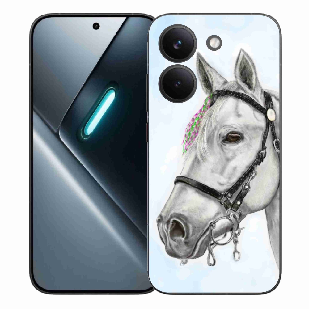 Gélový kryt mmCase na Xiaomi Poco X8 Pro - biely kôň 1