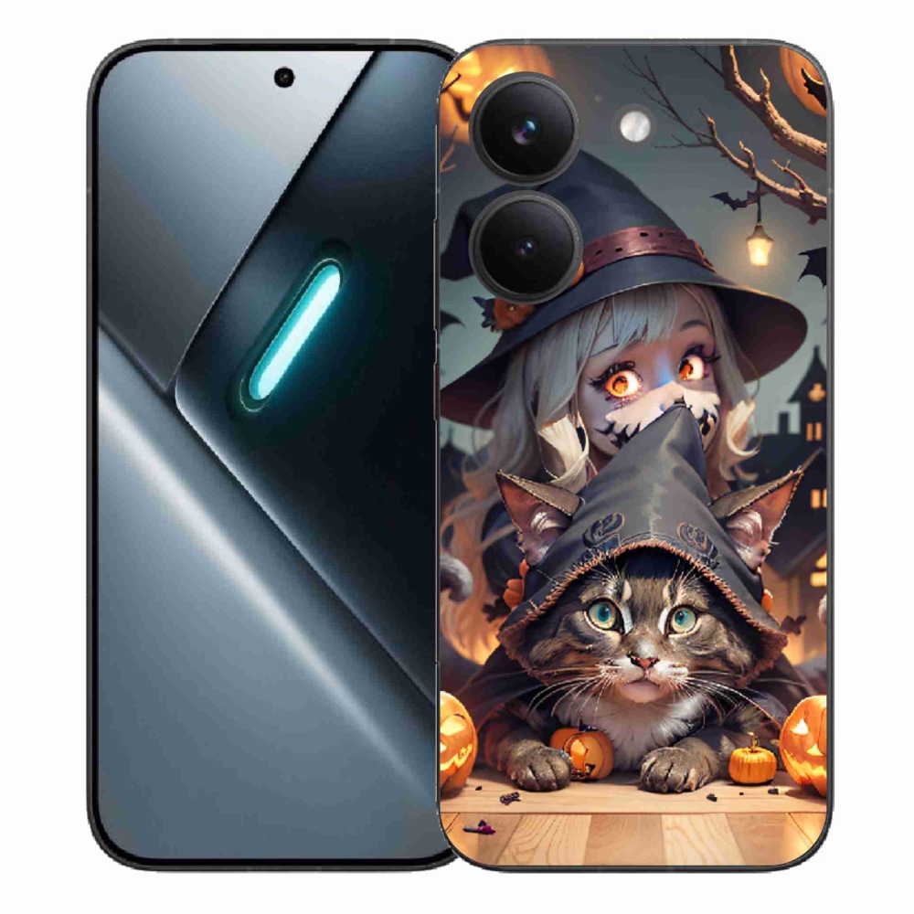 Gélový kryt mmCase na Xiaomi Poco X8 Pro - čarodejnica s mačkou