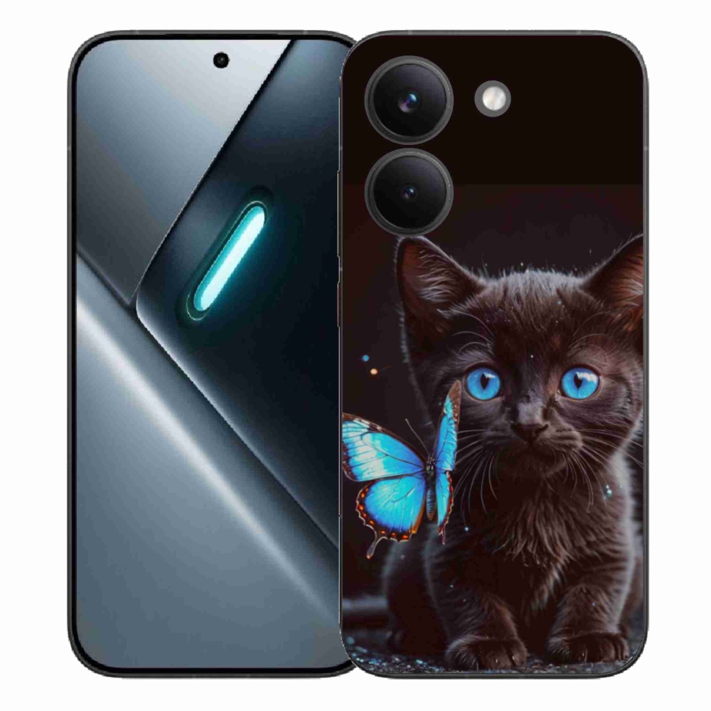 Gélový kryt mmCase na Xiaomi Poco X8 Pro - čierne mačiatko 3