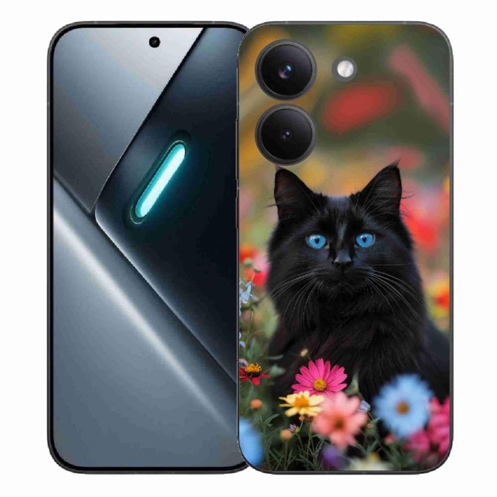 Gélový kryt mmCase na Xiaomi Poco X8 Pro - čierne mačiatko 4