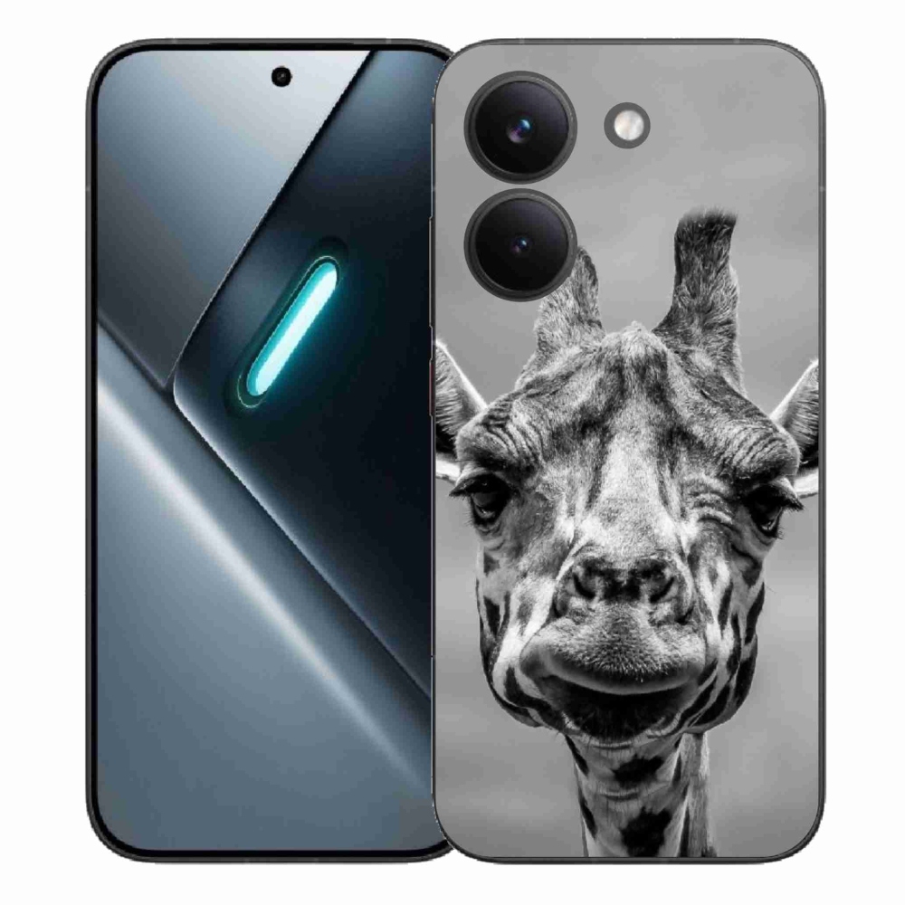Gélový kryt mmCase na Xiaomi Poco X8 Pro - čiernobiela žirafa
