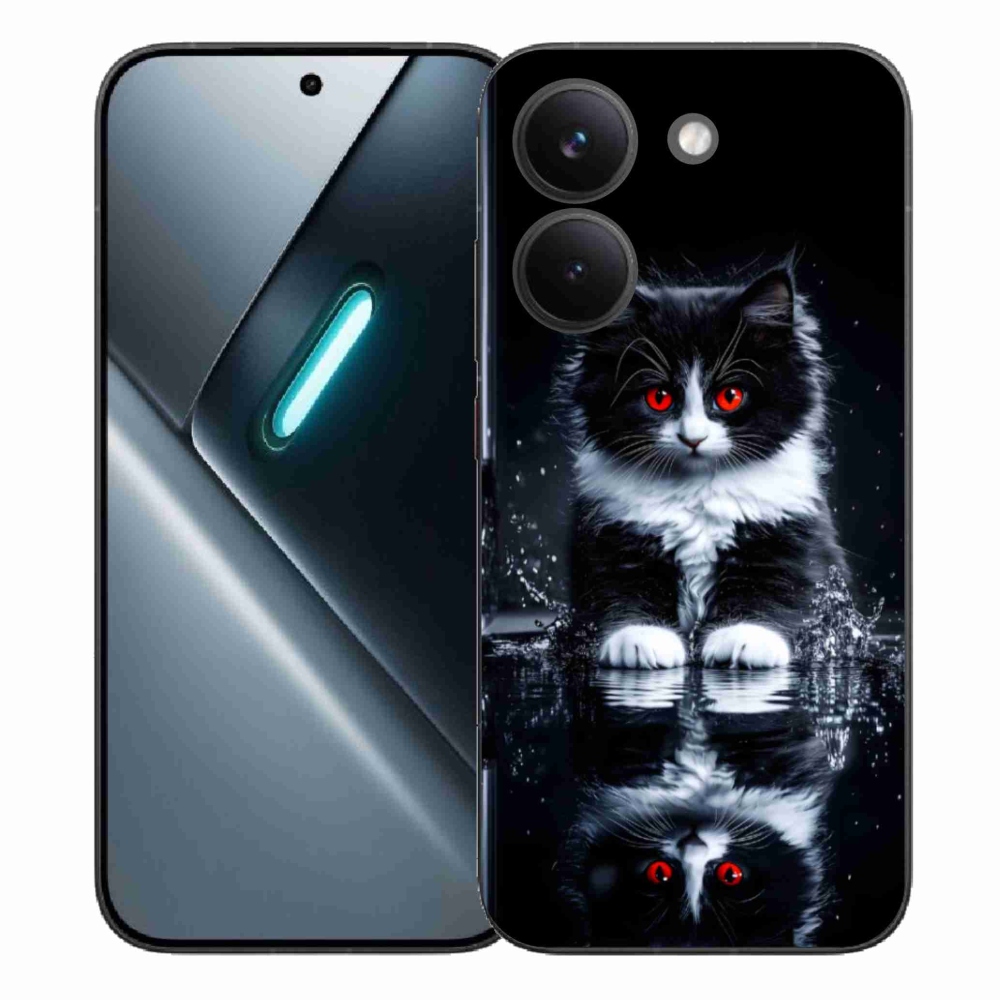 Gélový kryt mmCase na Xiaomi Poco X8 Pro - čiernobiele mačiatko