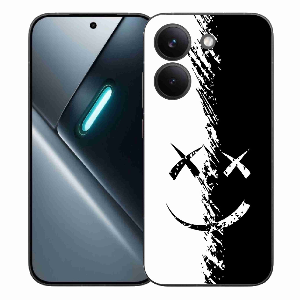 Gélový kryt mmCase na Xiaomi Poco X8 Pro - čiernobiely smajlík