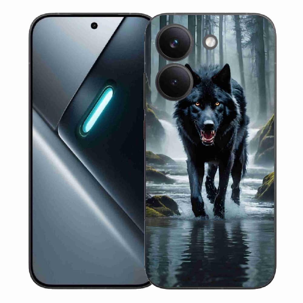 Gélový kryt mmCase na Xiaomi Poco X8 Pro - čierny vlk