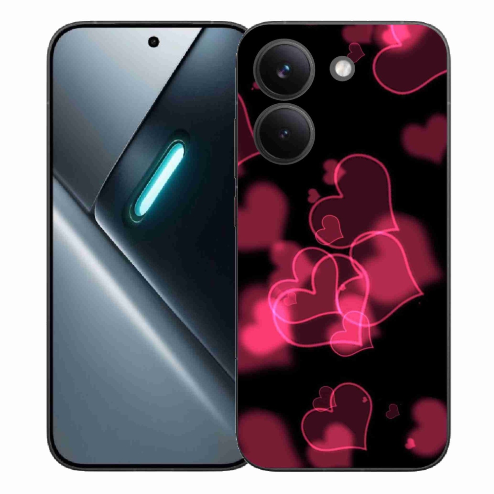 Gélový kryt mmCase na Xiaomi Poco X8 Pro - červené srdiečka