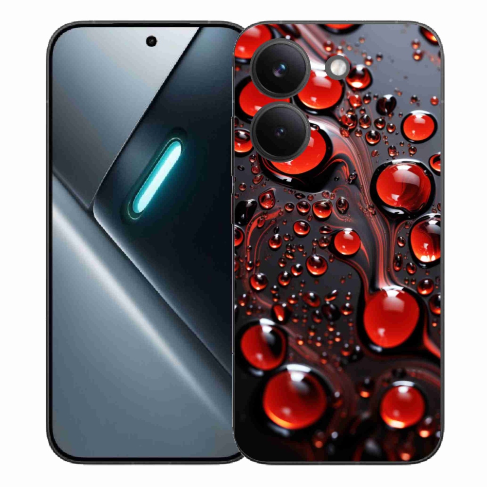 Gélový kryt mmCase na Xiaomi Poco X8 Pro - červené kvapky 2