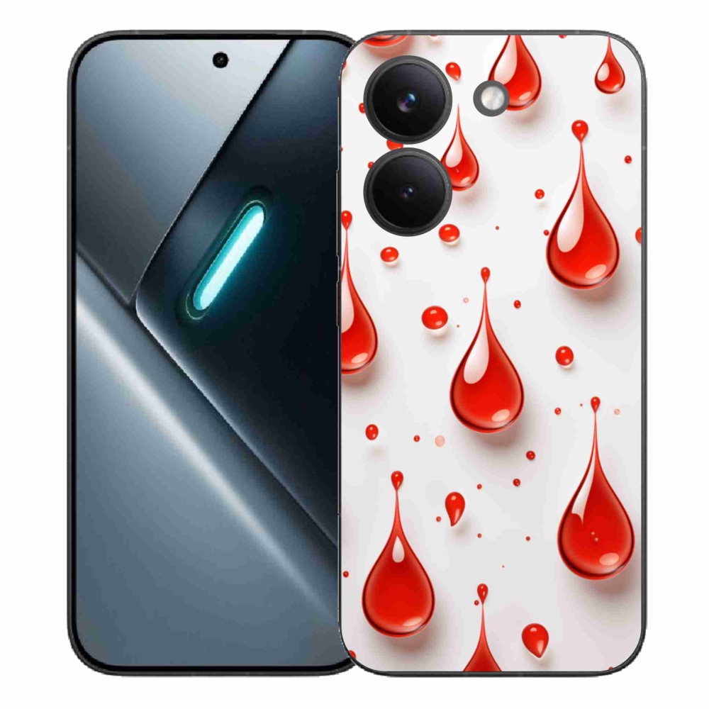 Gélový kryt mmCase na Xiaomi Poco X8 Pro - červené kvapky