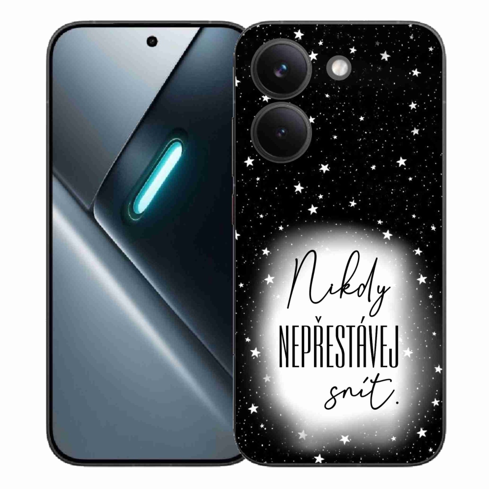 Gélový kryt mmCase na Xiaomi Poco X8 Pro - citát 1 bieločierne pozadie