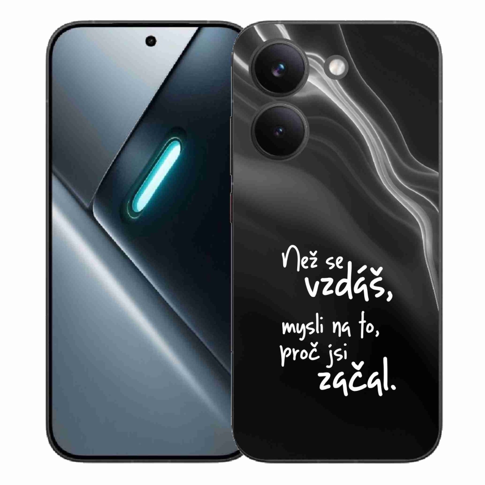 Gélový kryt mmCase na Xiaomi Poco X8 Pro - citát 2 čierne pozadie