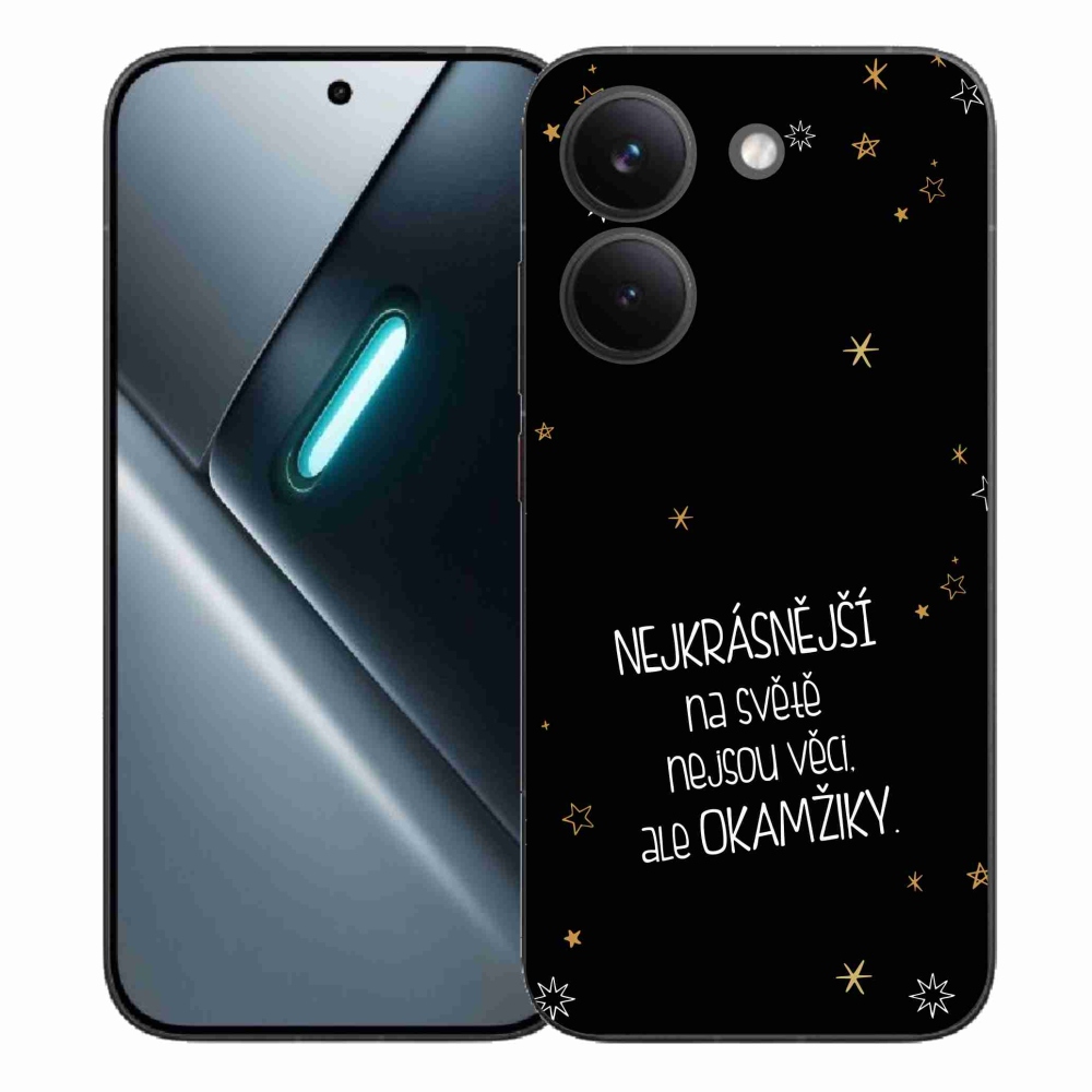 Gélový kryt mmCase na Xiaomi Poco X8 Pro - citát 4 čierne pozadie