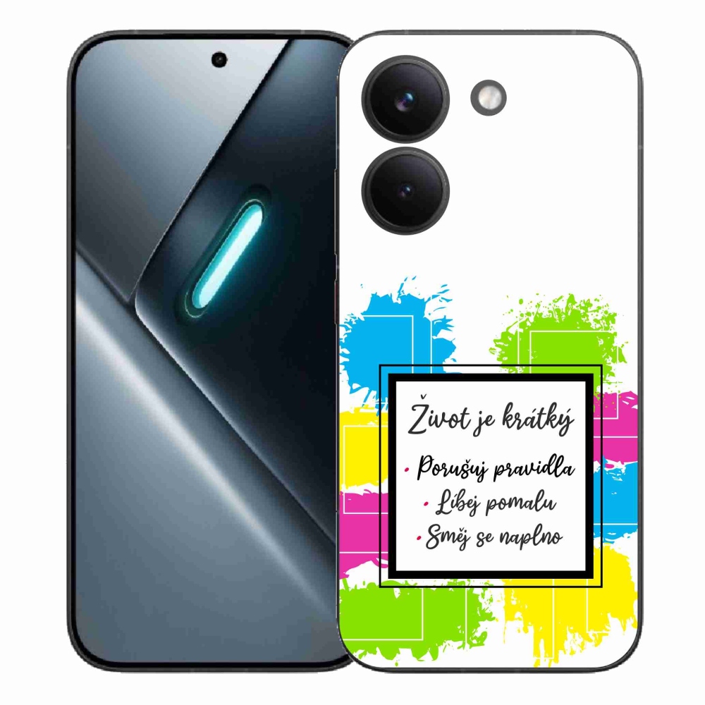 Gélový kryt mmCase na Xiaomi Poco X8 Pro - citát 5 biele pozadie