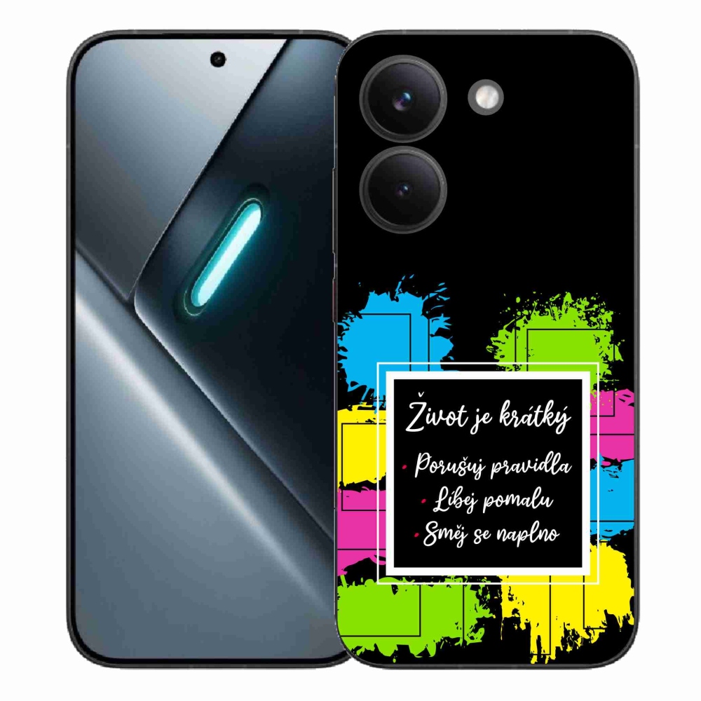 Gélový kryt mmCase na Xiaomi Poco X8 Pro - citát 5 čierne pozadie