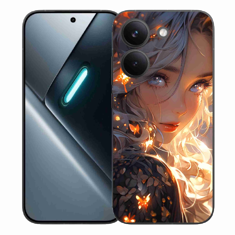 Gélový kryt mmCase na Xiaomi Poco X8 Pro - dievča a motýle