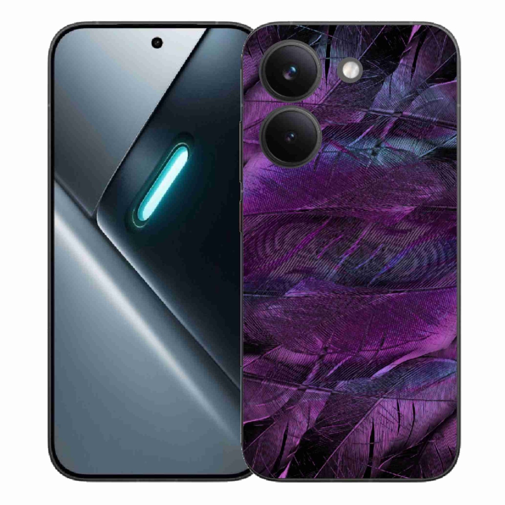 Gélový kryt mmCase na Xiaomi Poco X8 Pro - fialové pierka