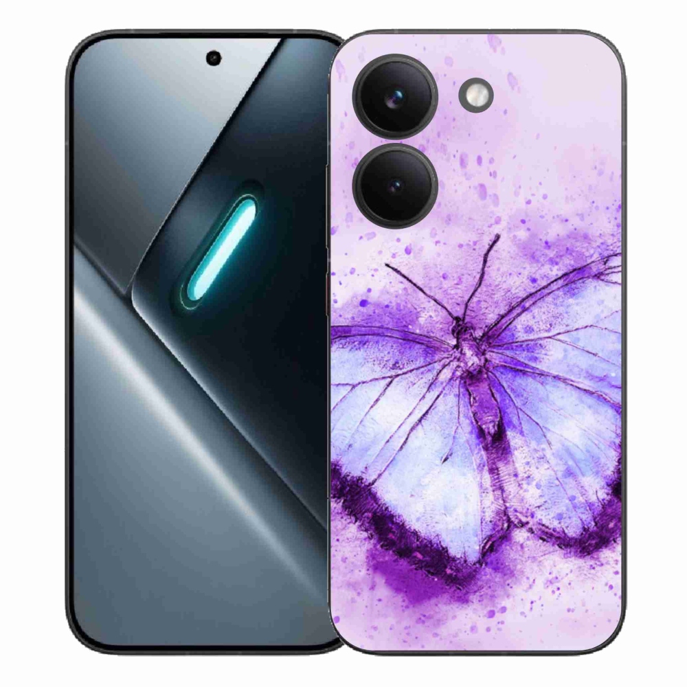 Gélový kryt mmCase na Xiaomi Poco X8 Pro - fialový motýľ