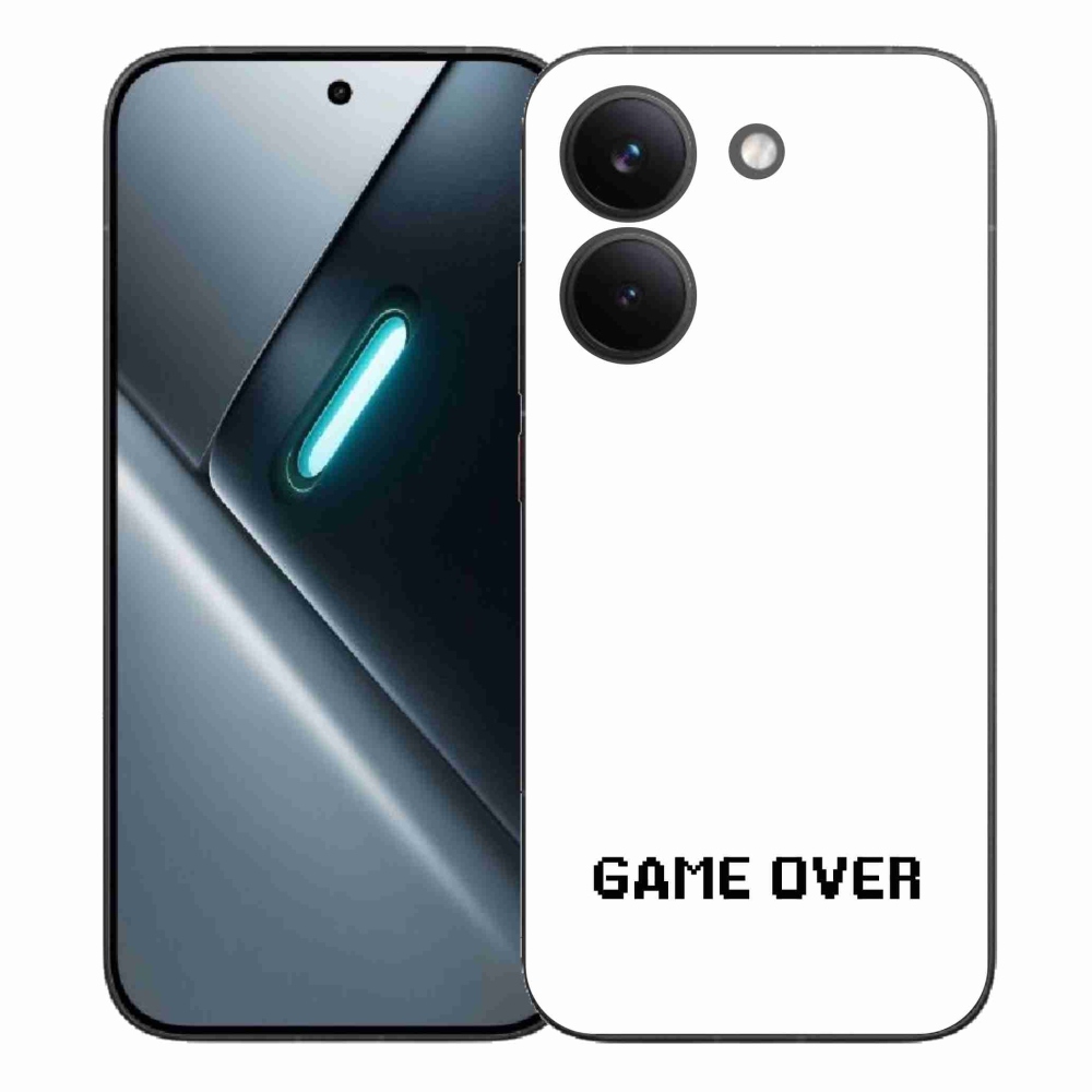 Gélový kryt mmCase na Xiaomi Poco X8 Pro - game over biele pozadie