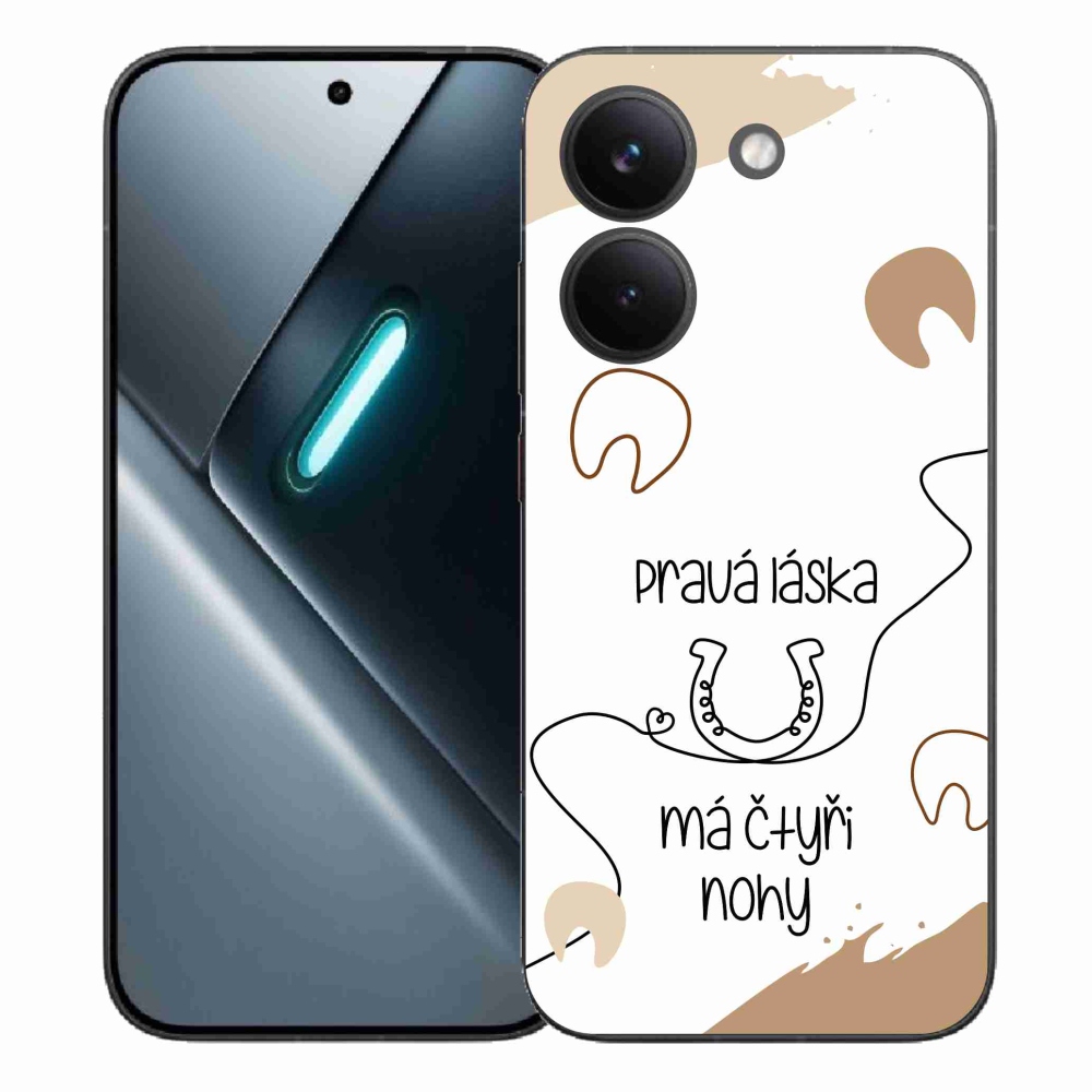 Gélový kryt mmCase na Xiaomi Poco X8 Pro - konský motív biele pozadie