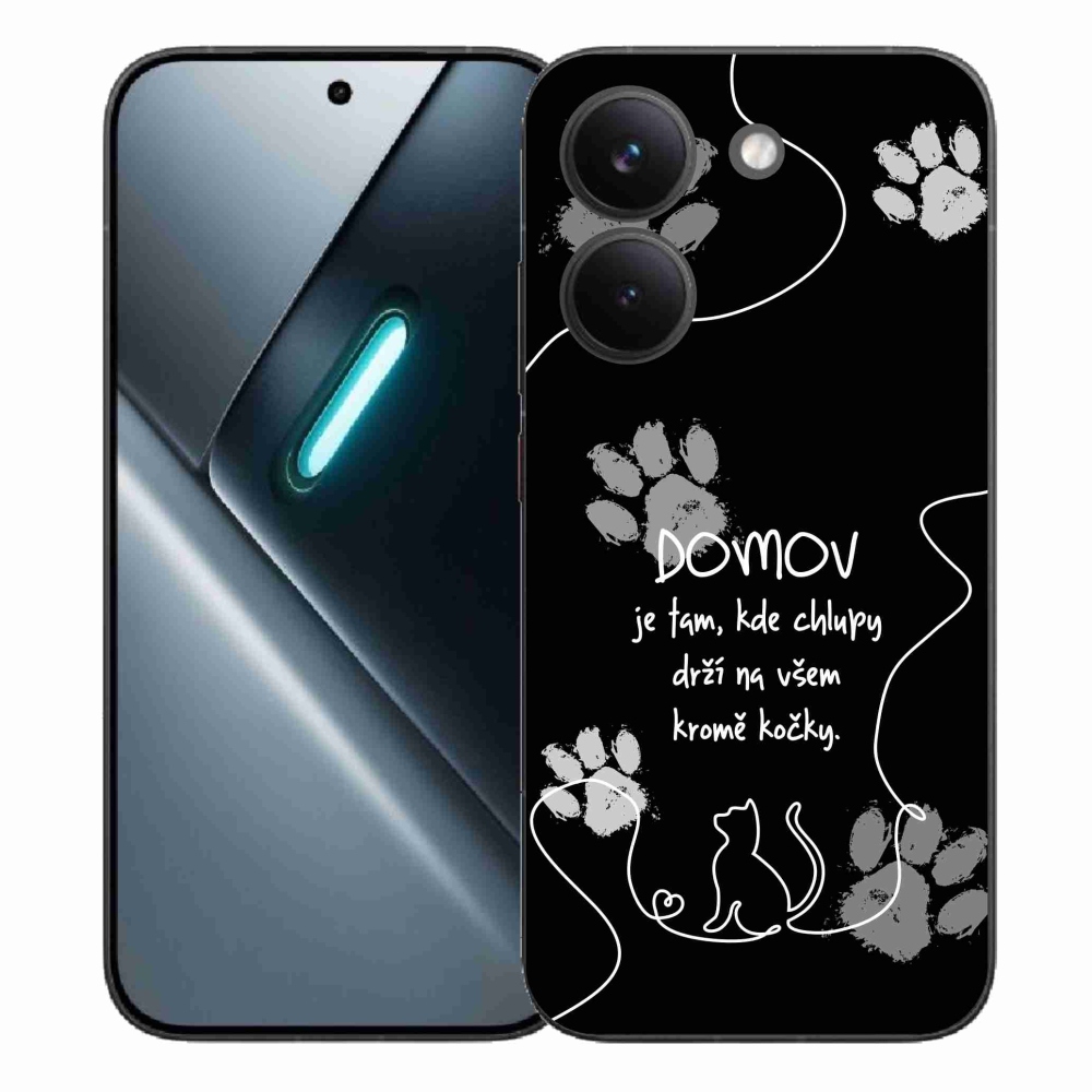 Gélový kryt mmCase na Xiaomi Poco X8 Pro - mačacie motív čierne pozadie