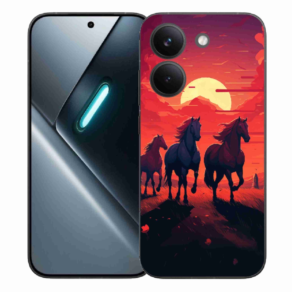 Gélový kryt mmCase na Xiaomi Poco X8 Pro - kone a západ slnka