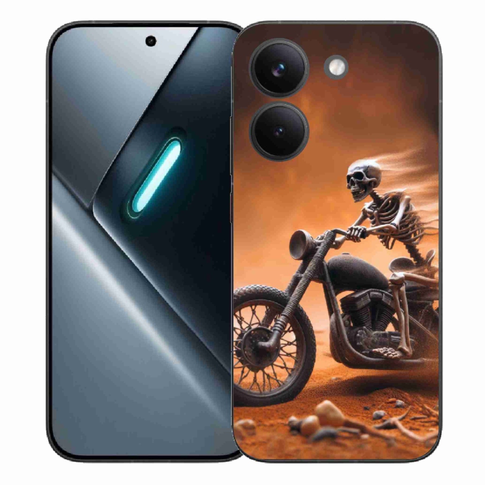 Gélový kryt mmCase na Xiaomi Poco X8 Pro - kostra na motorke