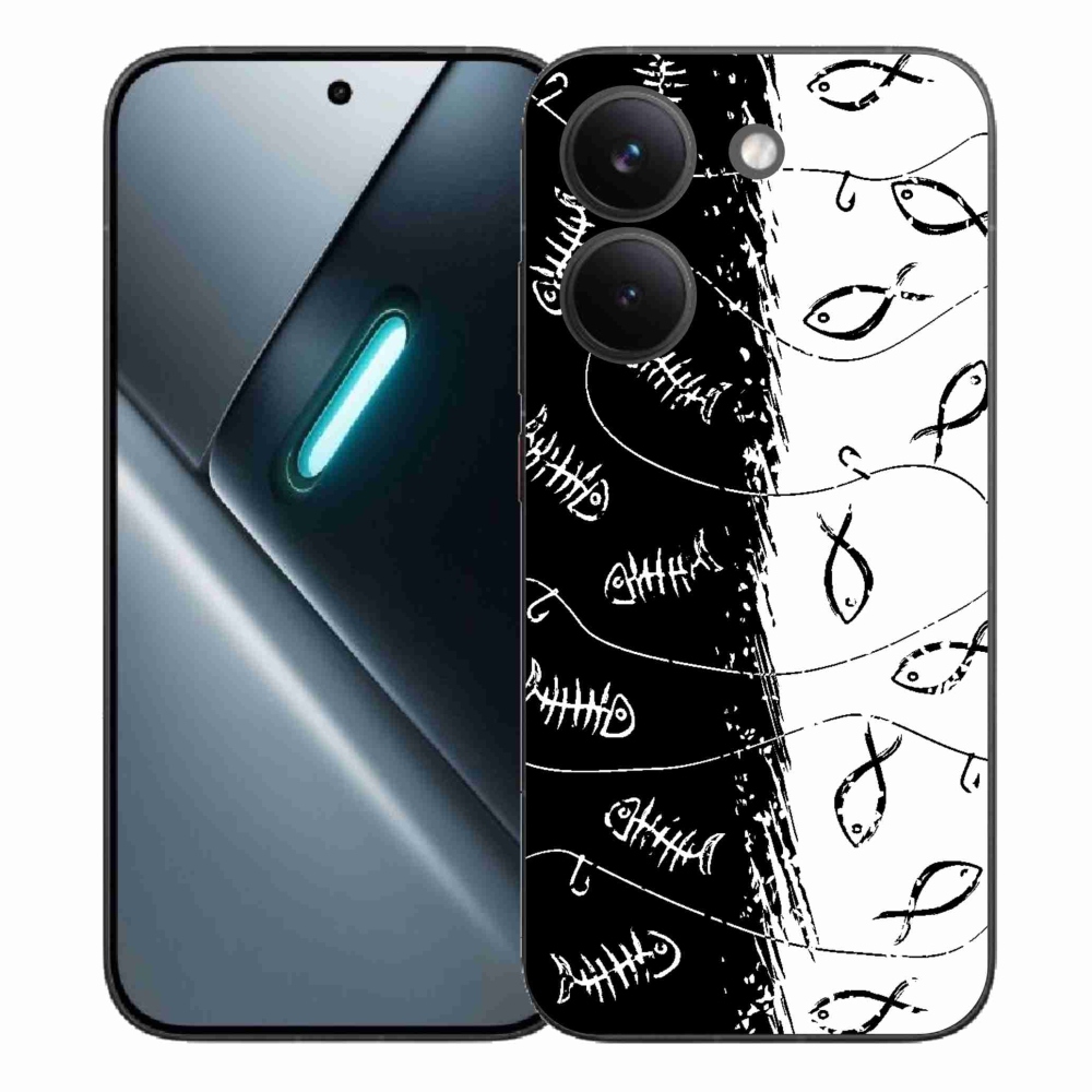 Gélový kryt mmCase na Xiaomi Poco X8 Pro - kostry a rybky