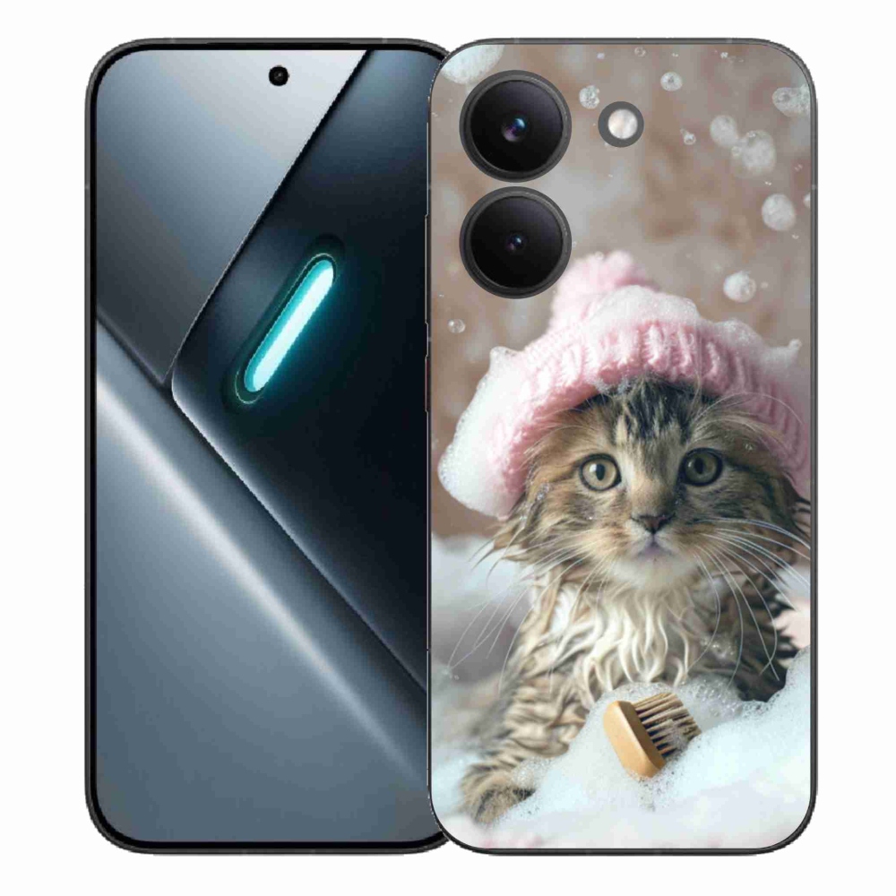 Gélový kryt mmCase na Xiaomi Poco X8 Pro - mačiatko a kúpeľ