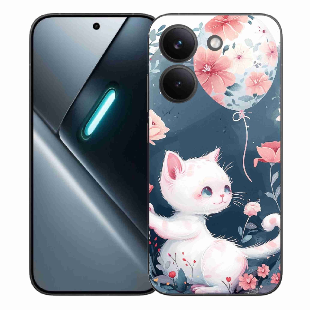 Gélový kryt mmCase na Xiaomi Poco X8 Pro - mačiatko s balónikom