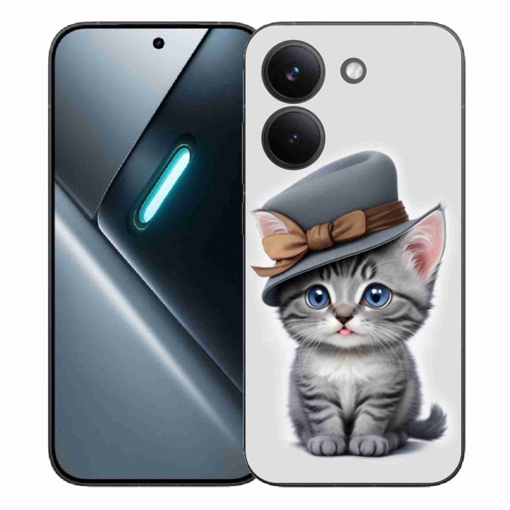Gélový kryt mmCase na Xiaomi Poco X8 Pro - mačiatko s klobúkom