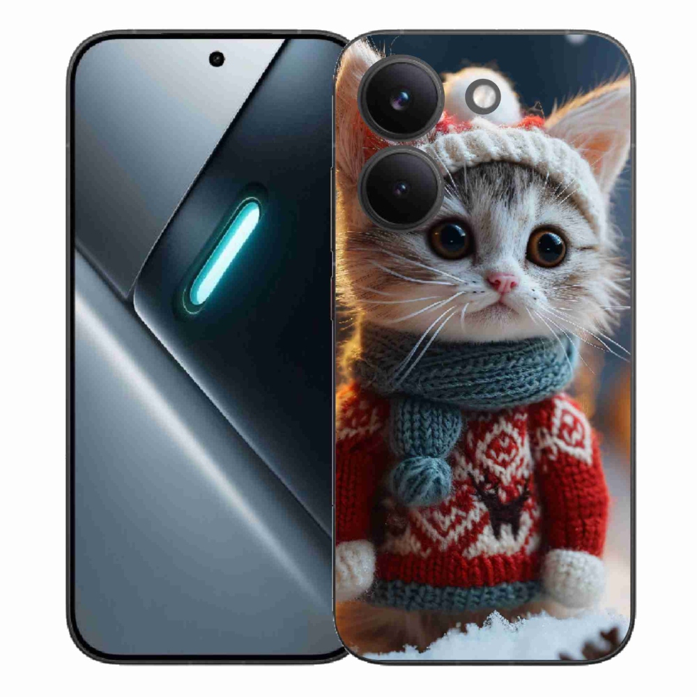 Gélový kryt mmCase na Xiaomi Poco X8 Pro - mačiatko vo svetri