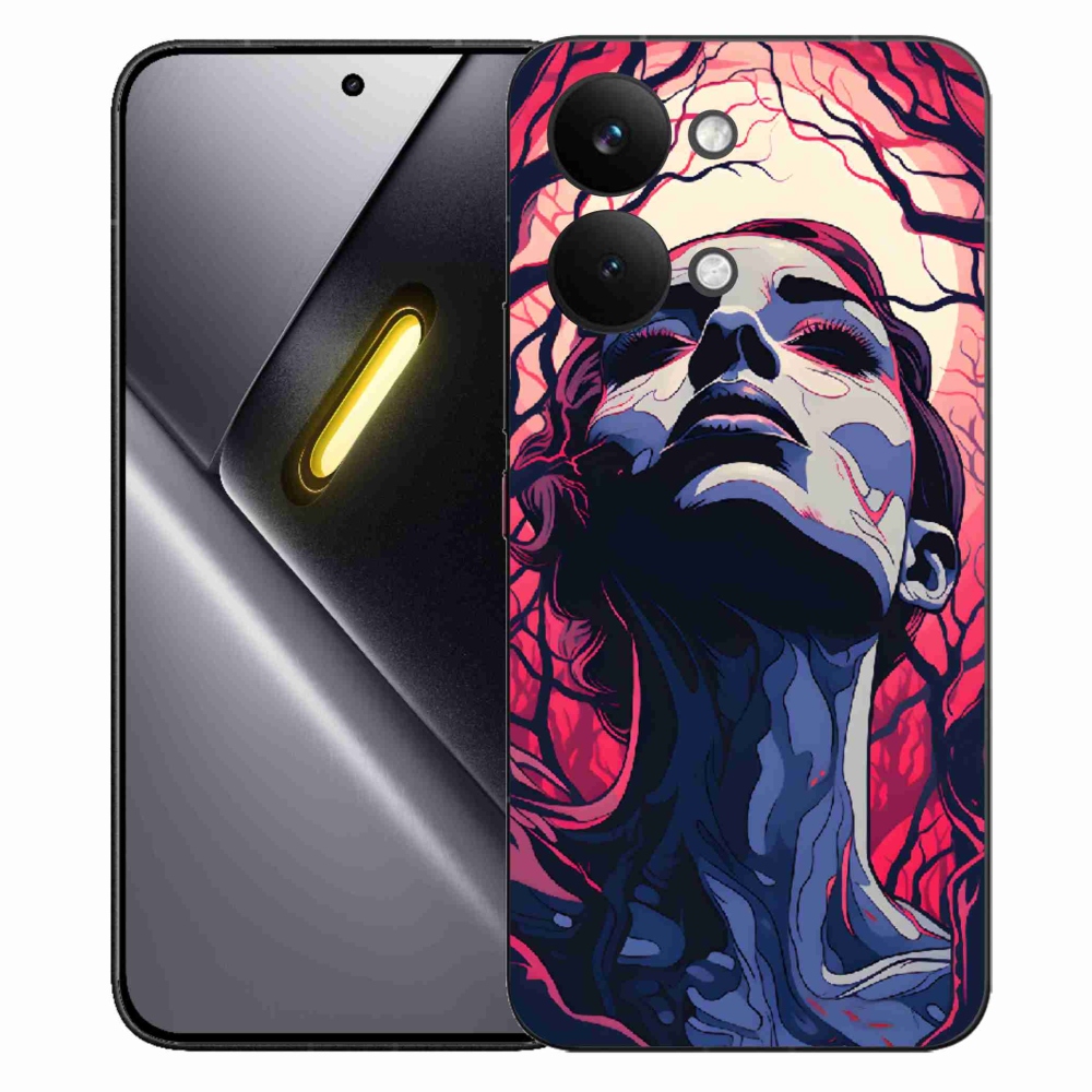 Gélový kryt mmCase na Xiaomi Poco X8 Pro Max - abstraktná tvár