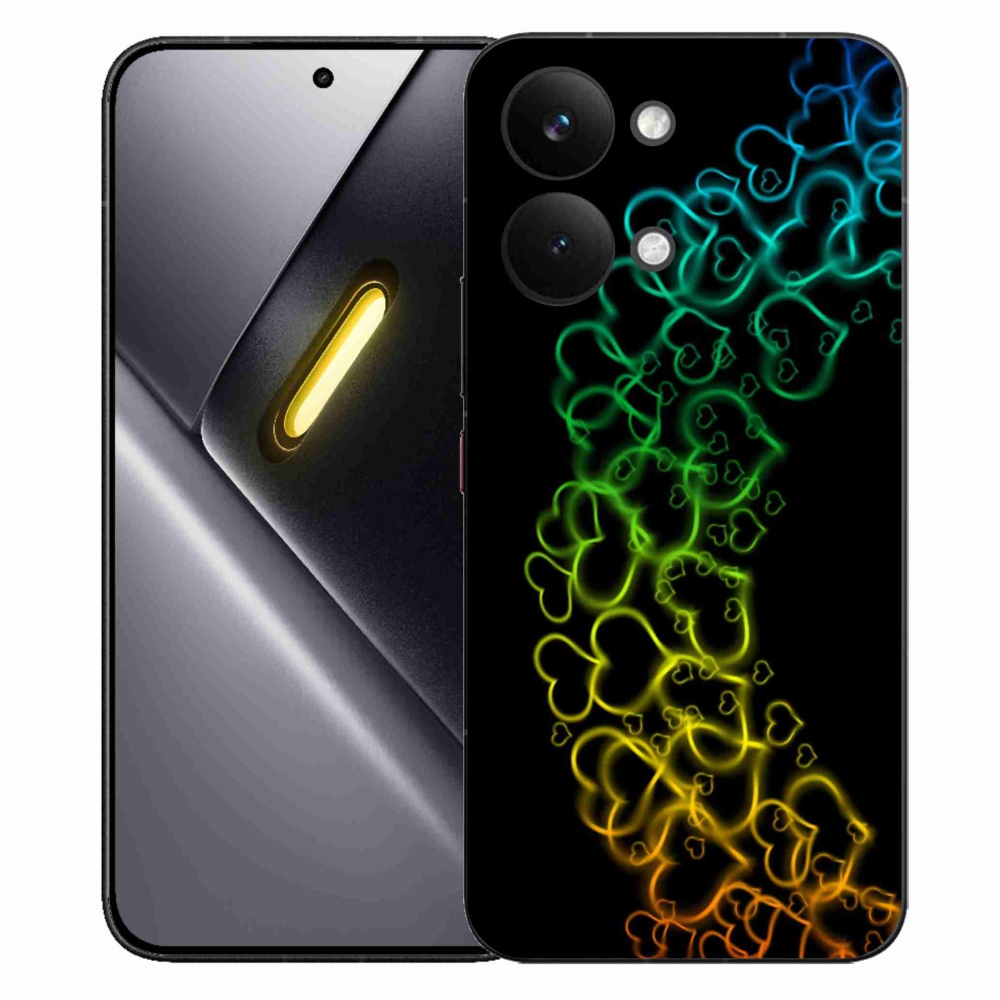 Gélový kryt mmCase na Xiaomi Poco X8 Pro Max - farebné srdiečka