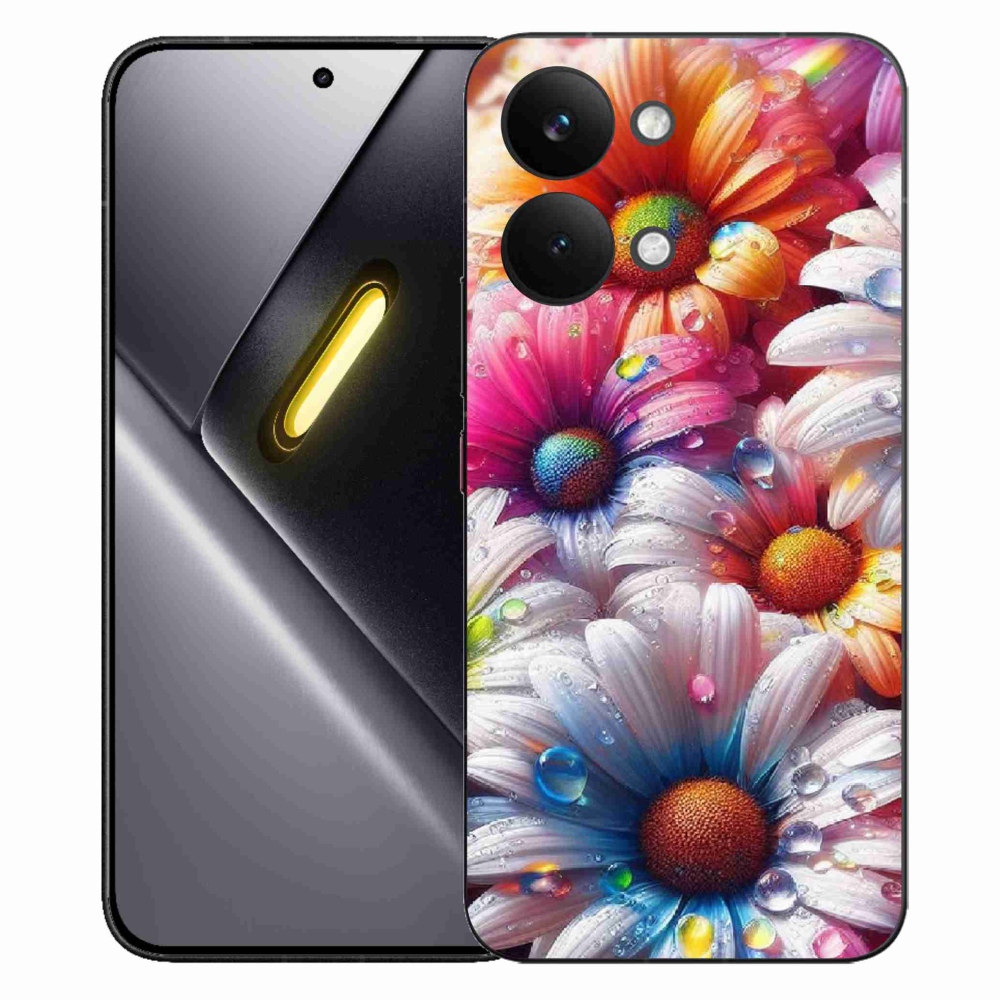 Gélový kryt mmCase na Xiaomi Poco X8 Pro Max - farebné margaréty