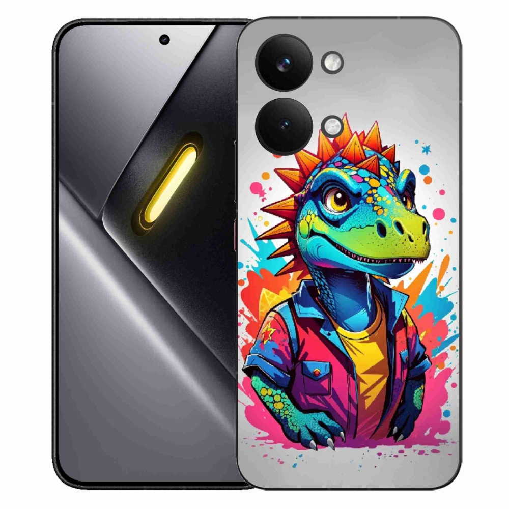 Gélový kryt mmCase na Xiaomi Poco X8 Pro Max - farebný dinosaurus