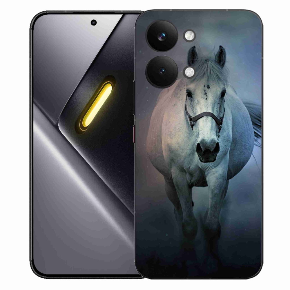 Gélový kryt mmCase na Xiaomi Poco X8 Pro Max - bežiaci biely kôň