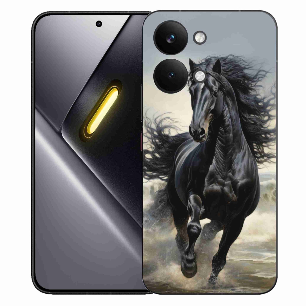 Gélový kryt mmCase na Xiaomi Poco X8 Pro Max - bežiaci čierny kôň