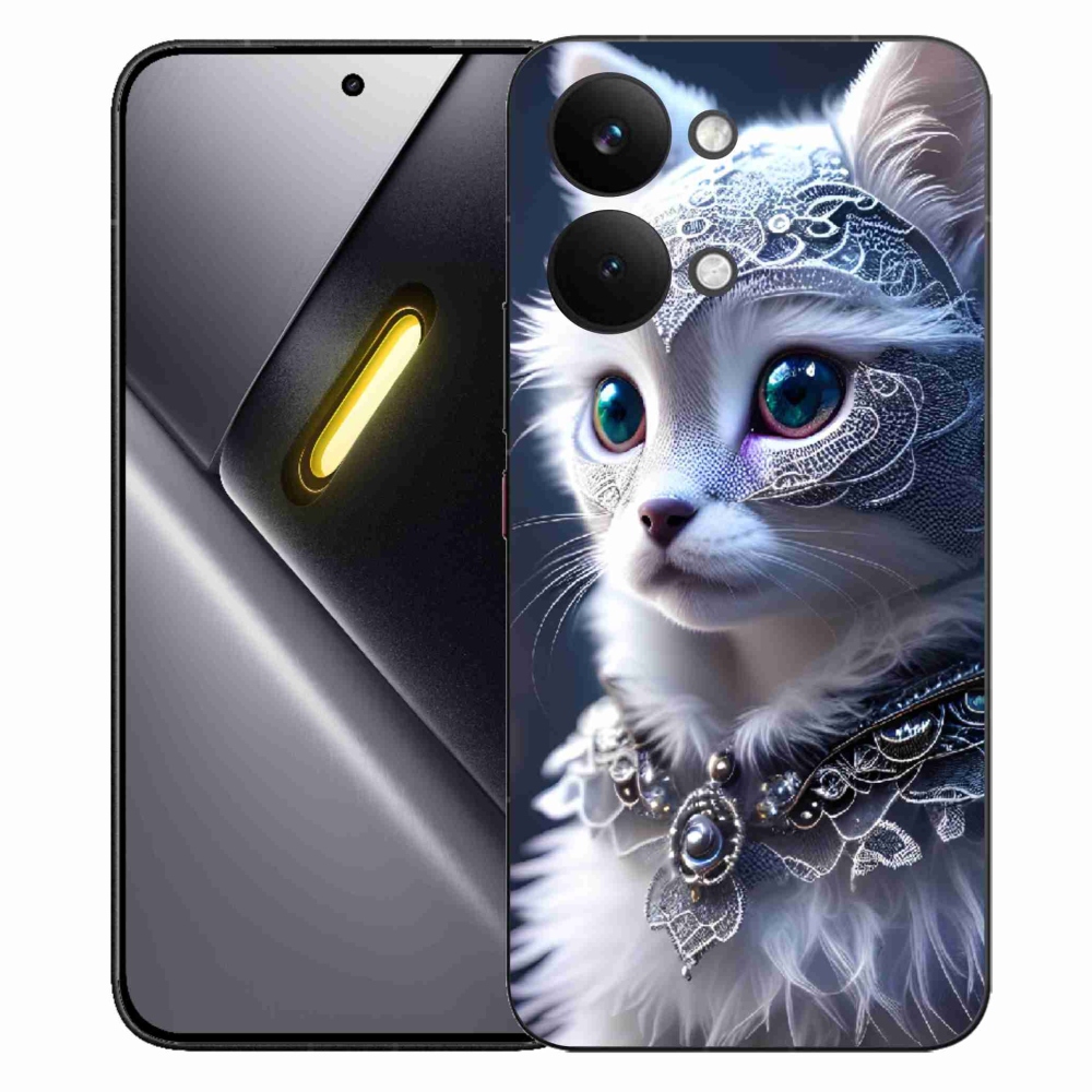 Gélový kryt mmCase na Xiaomi Poco X8 Pro Max - biela mačka