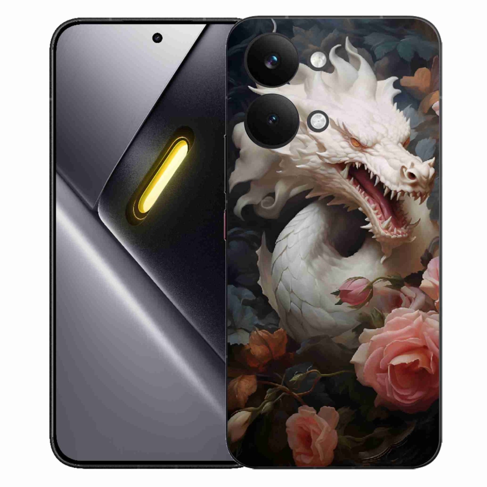 Gélový kryt mmCase na Xiaomi Poco X8 Pro Max - biely drak