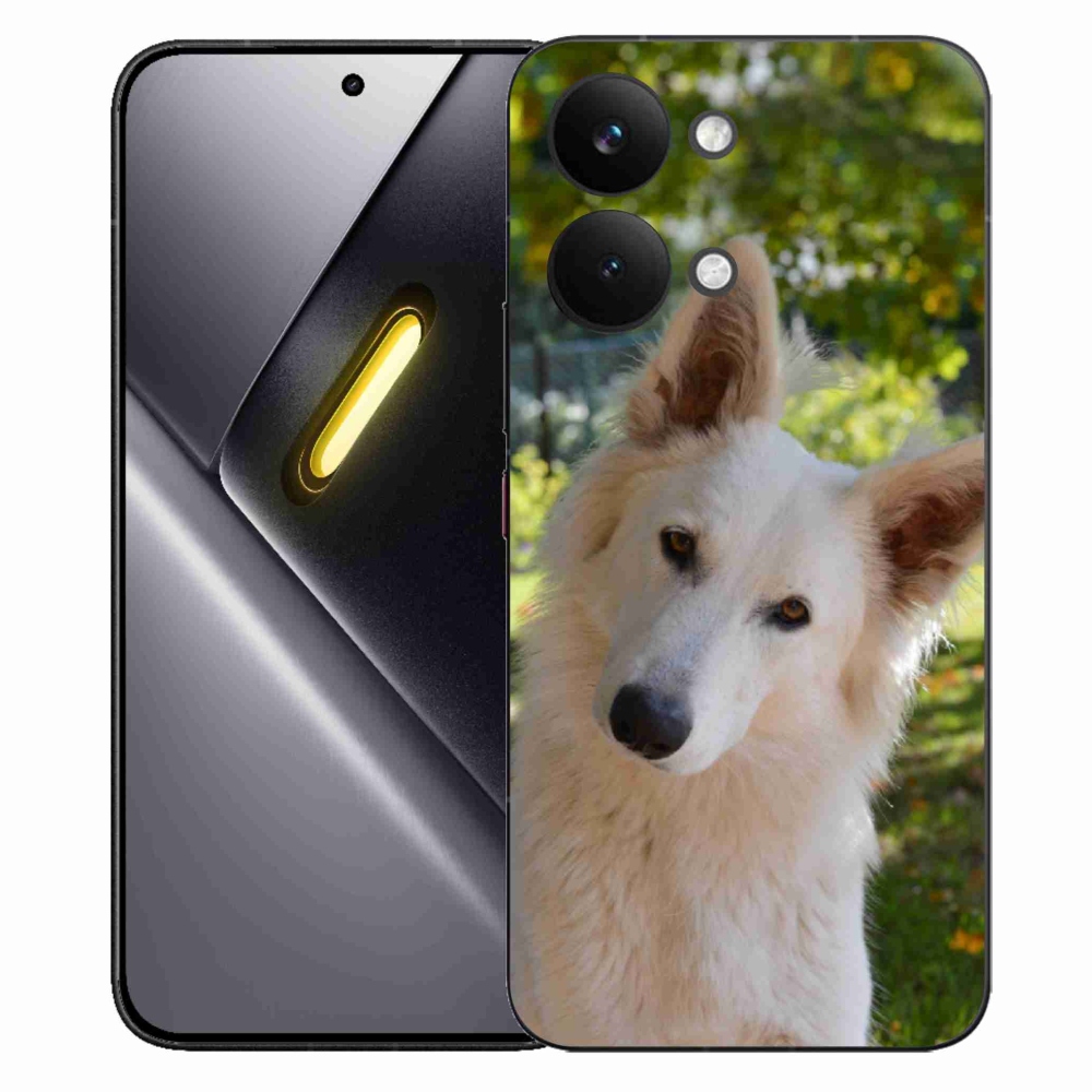 Gélový kryt mmCase na Xiaomi Poco X8 Pro Max - biely švajčiarsky ovčiak 1