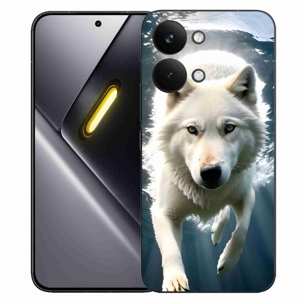 Gélový kryt mmCase na Xiaomi Poco X8 Pro Max - biely vlk