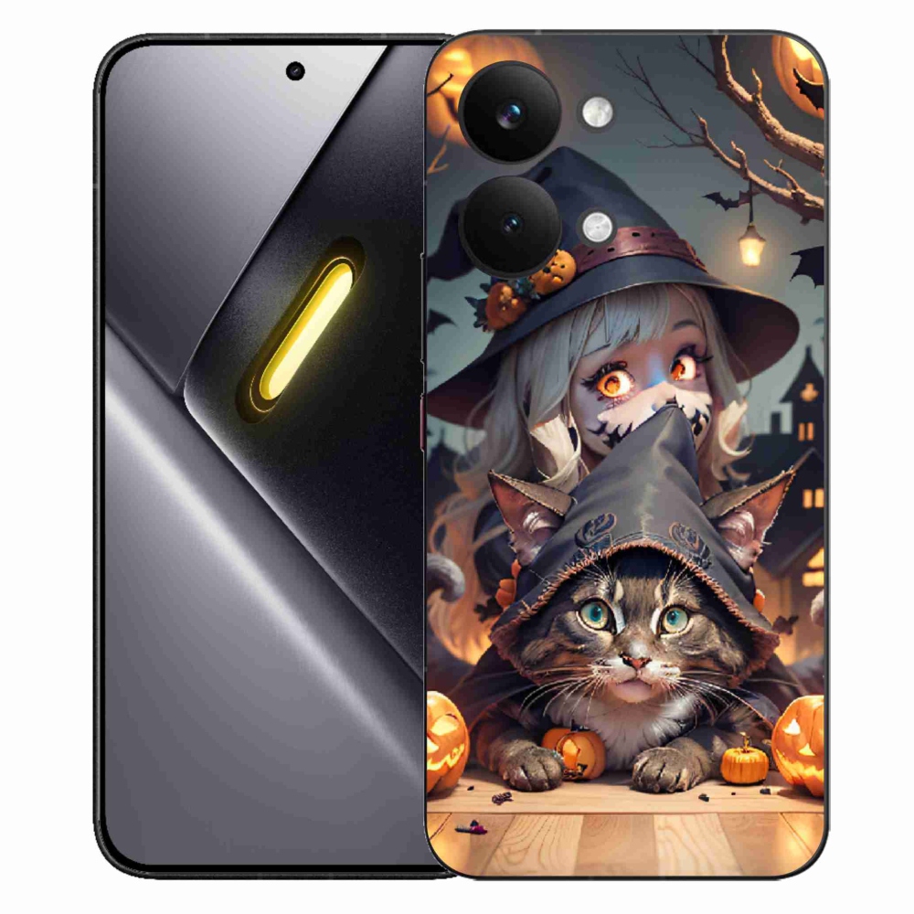 Gélový kryt mmCase na Xiaomi Poco X8 Pro Max - čarodejnica s mačkou