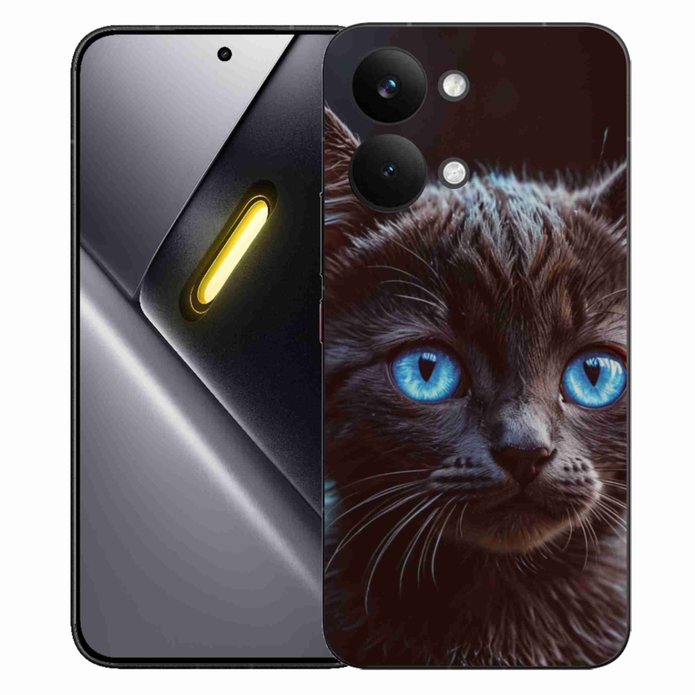 Gélový kryt mmCase na Xiaomi Poco X8 Pro Max - čierne mačiatko 2