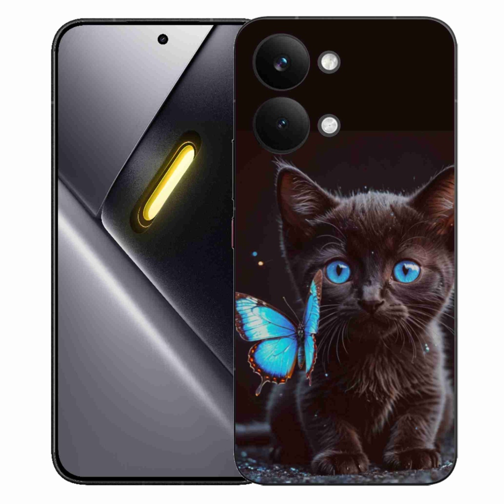 Gélový kryt mmCase na Xiaomi Poco X8 Pro Max - čierne mačiatko 3