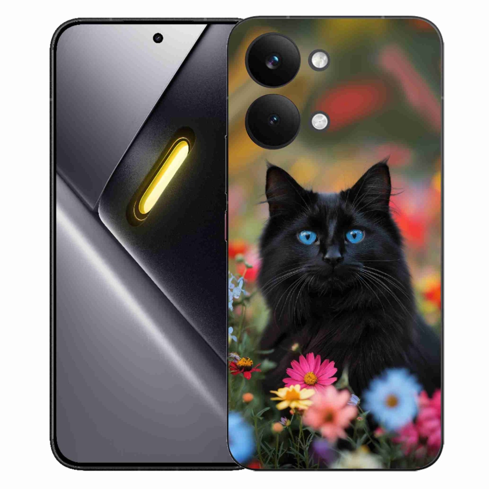 Gélový kryt mmCase na Xiaomi Poco X8 Pro Max - čierne mačiatko 4