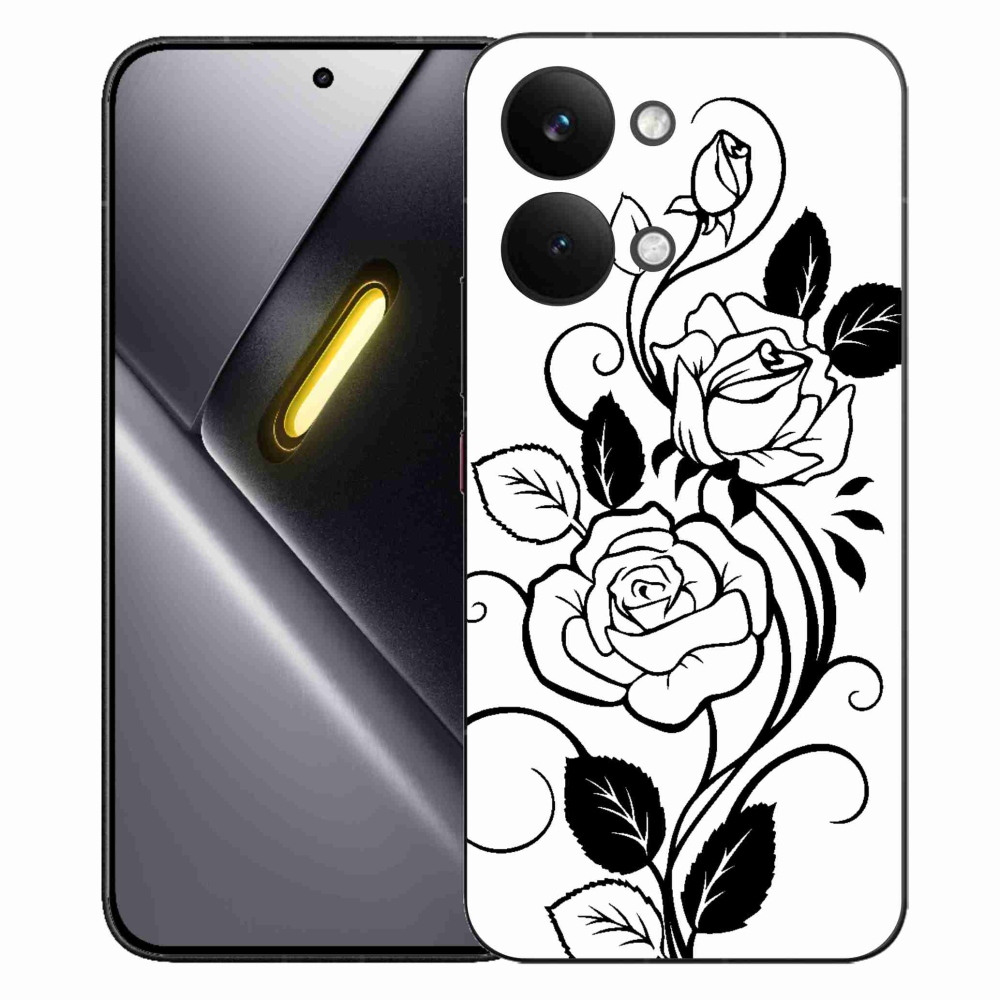 Gélový kryt mmCase na Xiaomi Poco X8 Pro Max - čiernobiela ruža